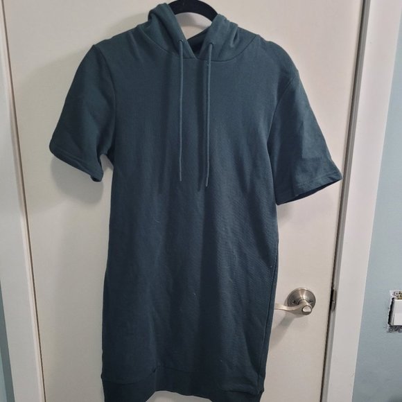 Small Twik Recycled Cotton Short Sleeve Hoodie Dress - Picture 1 of 9